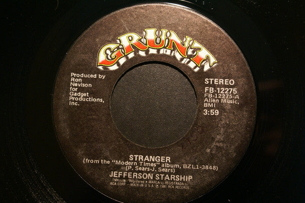 Stranger / Free - Jefferson Starship | Vinyl Record