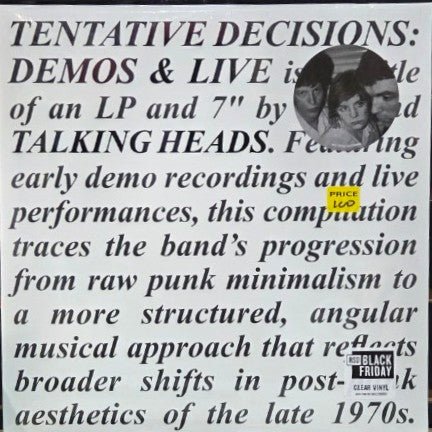 Tentative Decisions: Demos & Live - Talking Heads | Vinyl Record