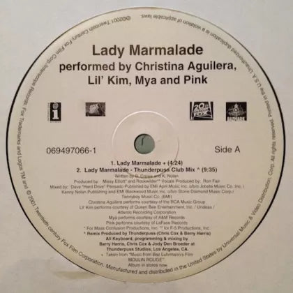 Lady Marmalade - Christina Aguilera; Lil' Kim; Mya; P!NK | LP