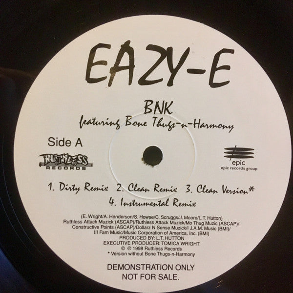 BNK (Remix) / 24 HRS To Live (Remix) - Eazy-E | Vinyl Record
