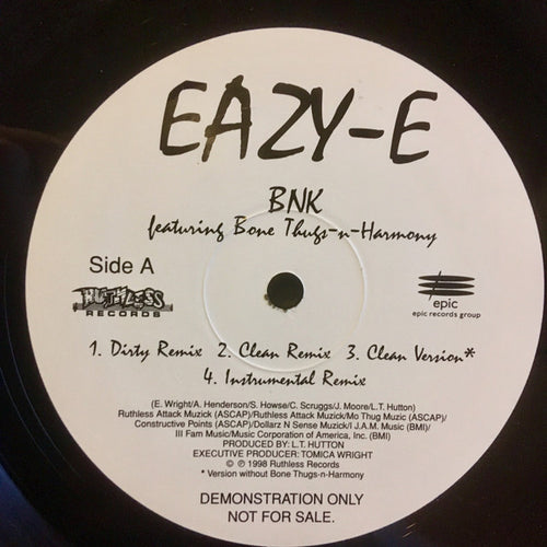 BNK (Remix) / 24 HRS To Live (Remix) - Eazy-E | LP