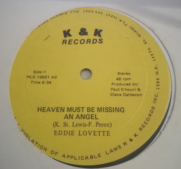 Gypsy Girl / Heaven Must Be Missing An Angel - Eddie Lovette | Vinyl Record