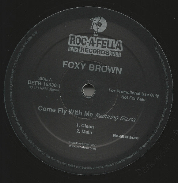 Come Fly With Me - Foxy Brown; Sizzla | Vinyl Record