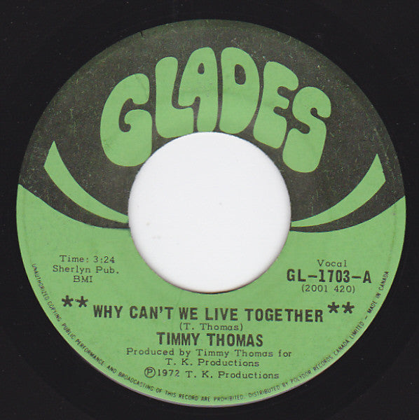 Why Can't We Live Together - Timmy Thomas | LP