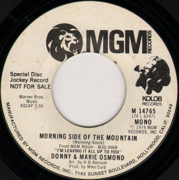 Morning Side Of The Mountain - Donny & Marie Osmond | Vinyl Record