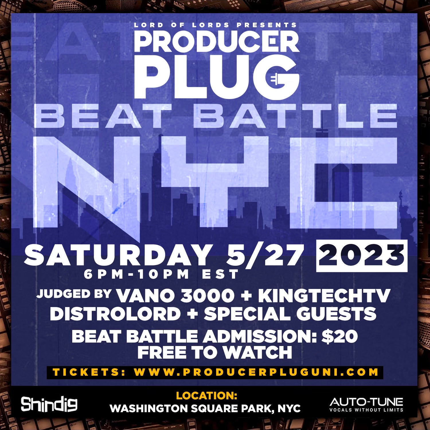 ProducerPlug Beat Battle NYC Vano 3000 + King Tech WSP MAY 27th, 2023