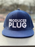 PRODUCER PLUG NAVY BLUE SNAPBACK (WHITE TEXT)