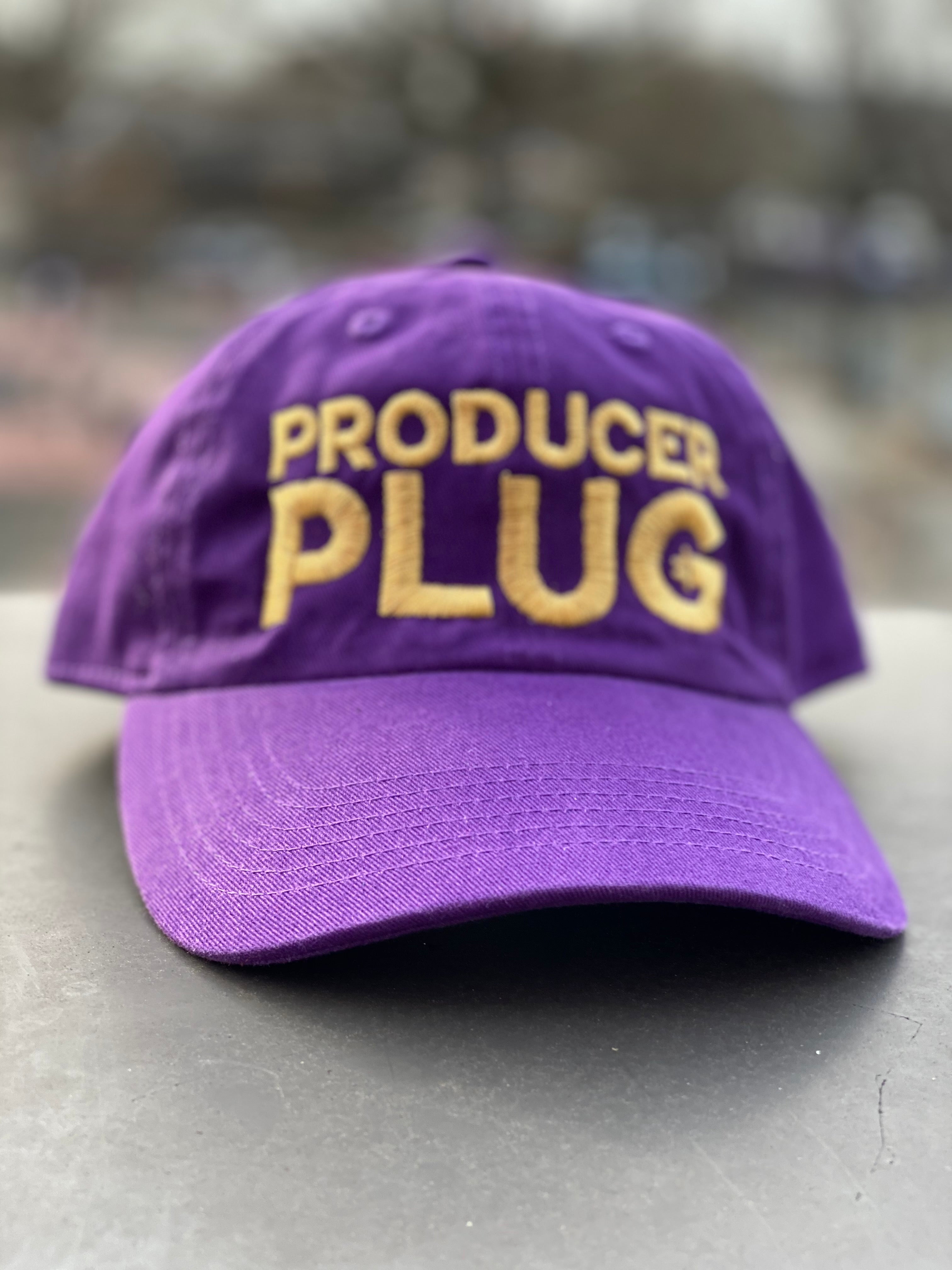 PRODUCER PLUG PURPLE DAD HAT (GOLD TEXT)