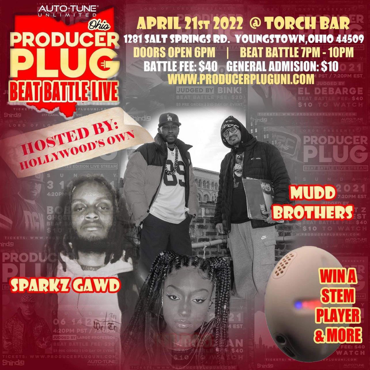 PRODUCERPLUG OHIO LIVE BEAT BATTLE THURSDAY APRIL 21st, 2022