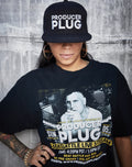 PRODUCER PLUG BLACK SNAPBACK "WHITE TEXT"
