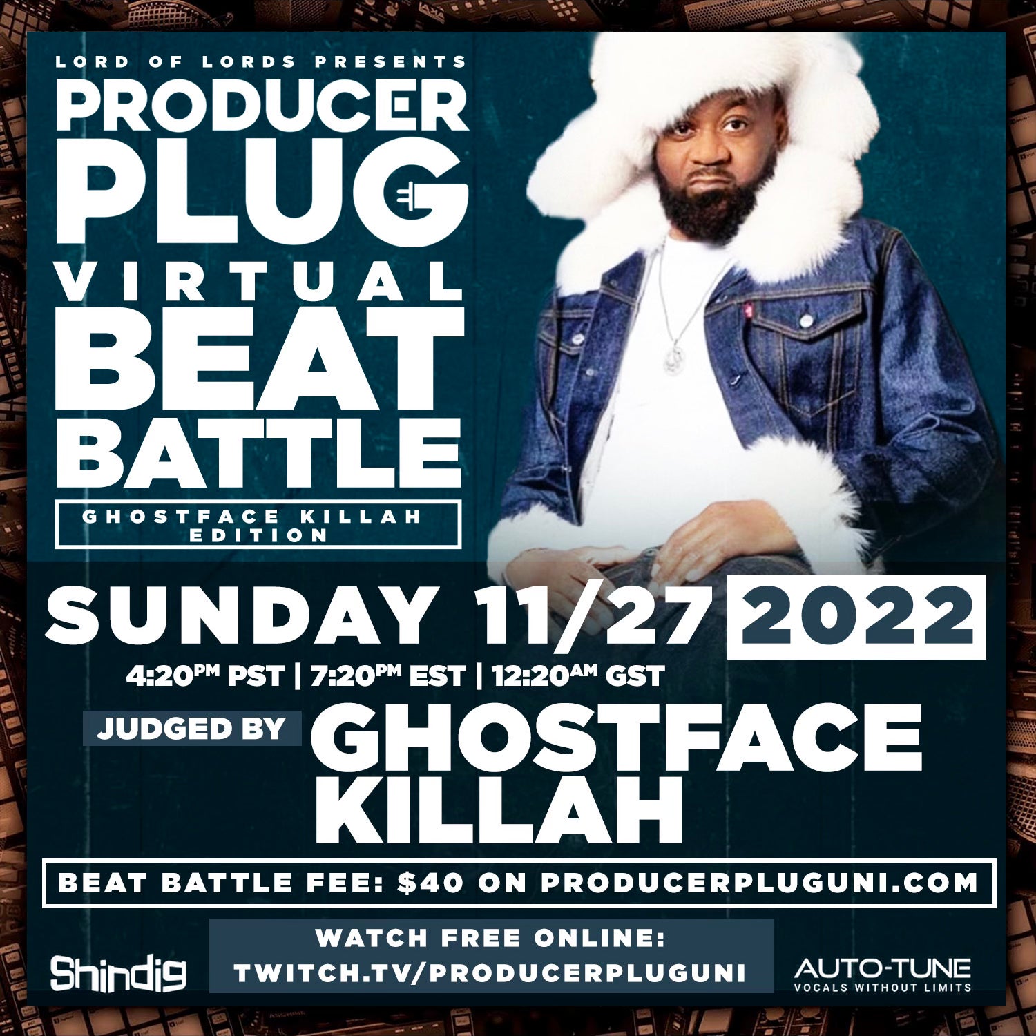 PRODUCERPLUG VIRTUAL BEAT BATTLE GHOSTFACE KILLAH EDITION