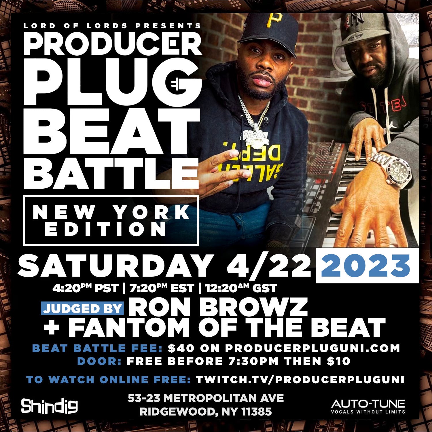 PRODUCER PLUG  BEAT BATTLE RON BROWZ  + FANTOM OF THE BEAT NYC EDITION