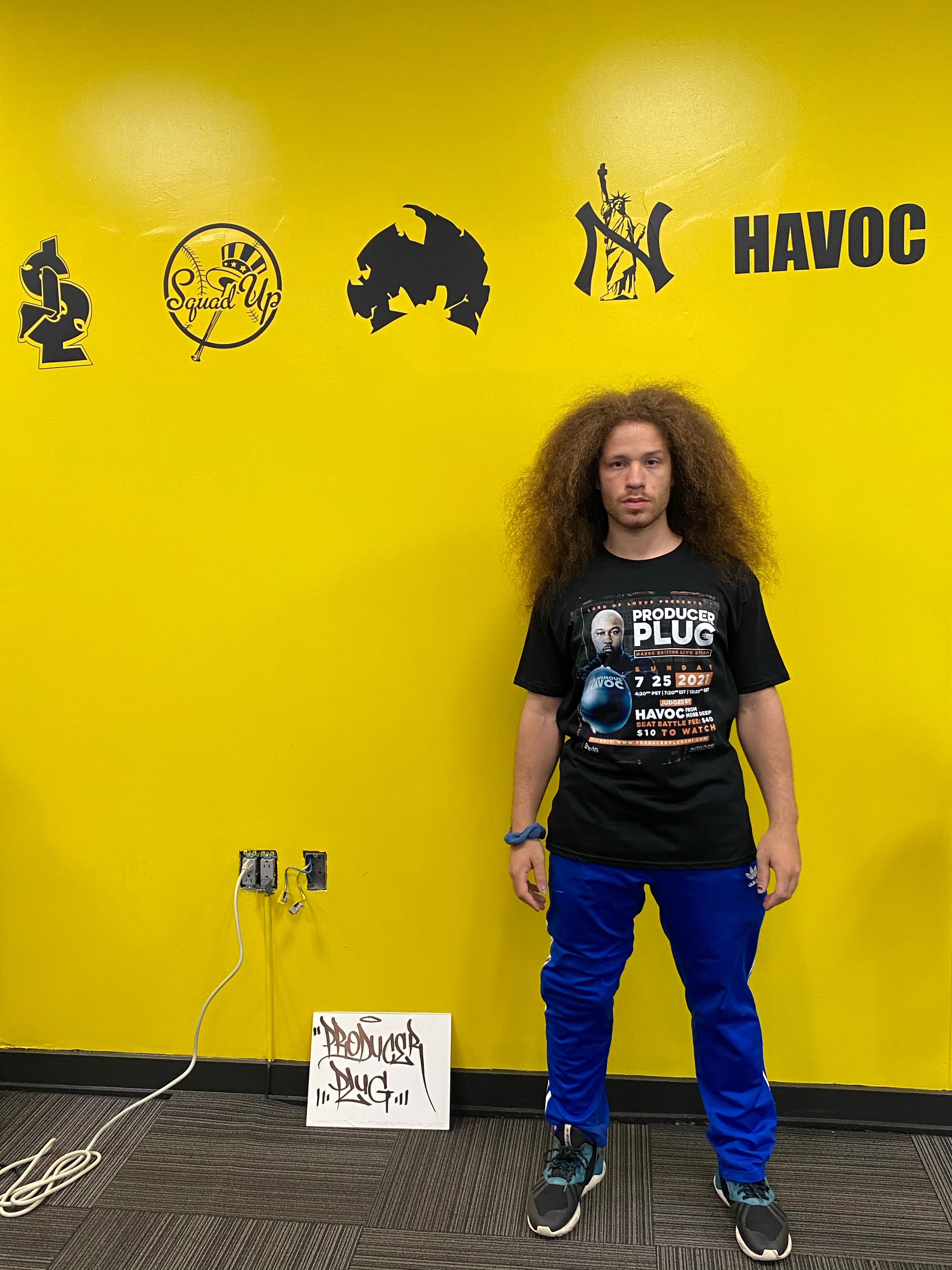 PRODUCERPLUGUNI VIRTUAL BEAT BATTLE "HAVOC FROM MOBB DEEP ” MERCH BLACK T SHIRT 🔌